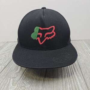 Fox Racing Fox Head Trucker Snapback Hat -  Mens Lid Cap Black Size Adjustable